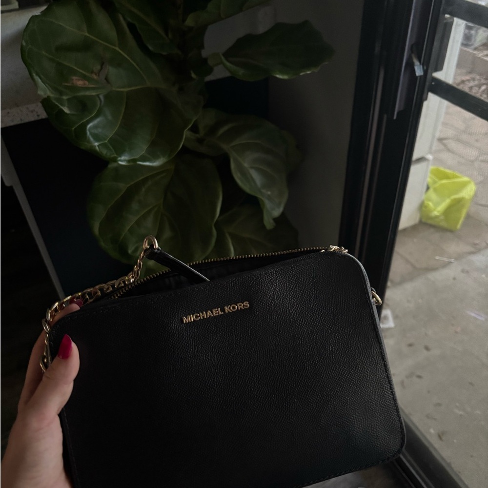 Michael Kors Black Saffiano Leather Crossbody